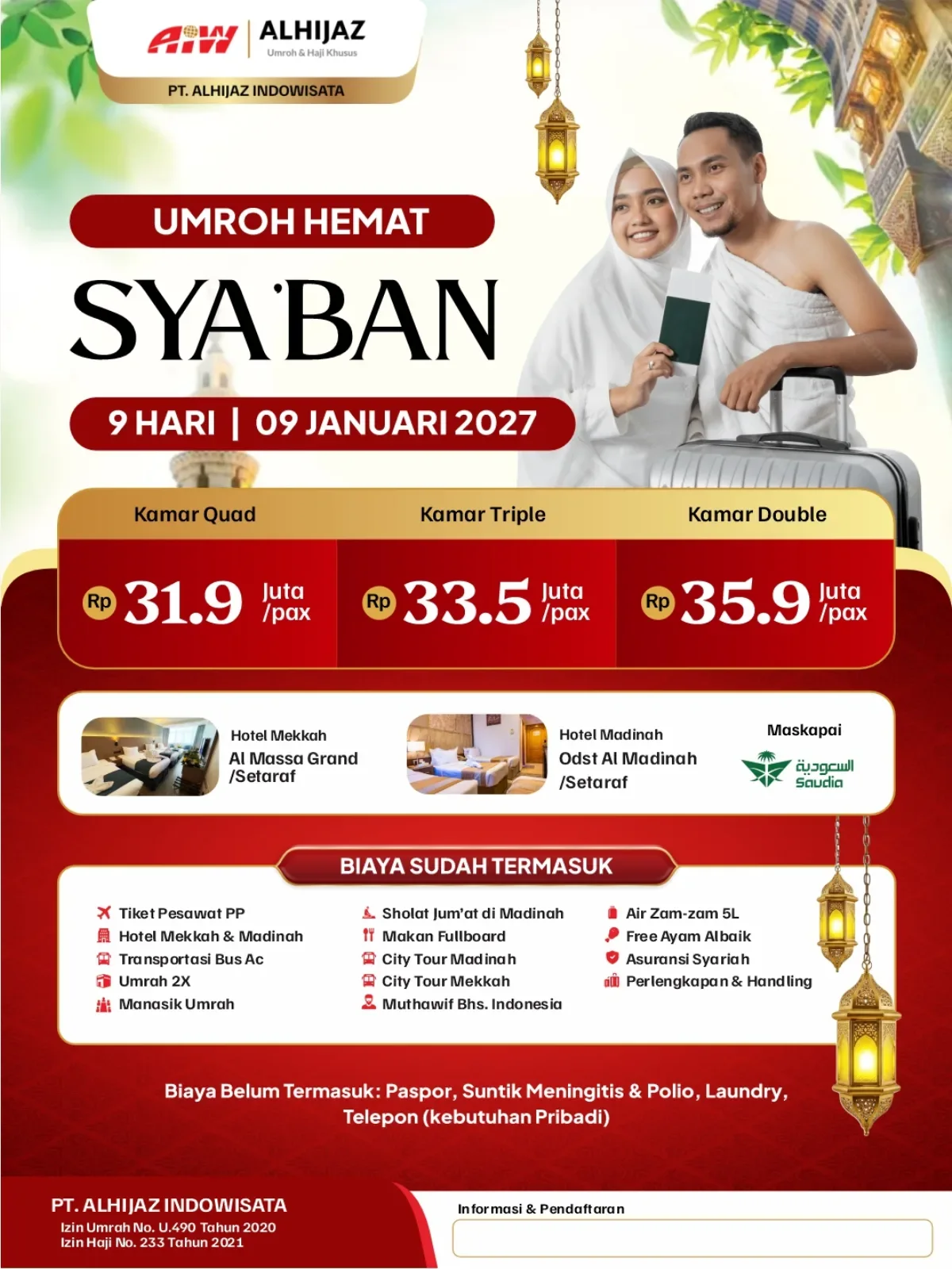 UMRAH HEMAT SYABAN 9HR
