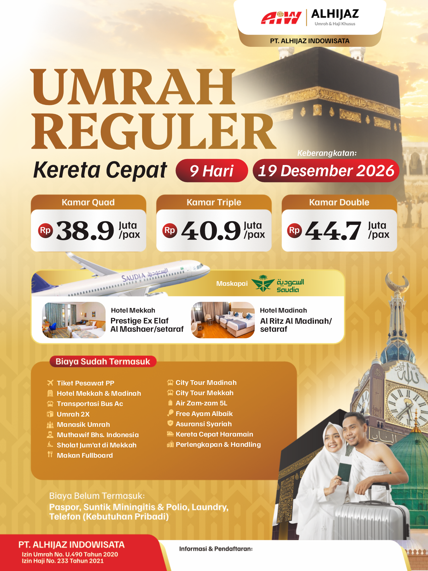 UMROH REGULER 9HR (KERETA CEPAT)