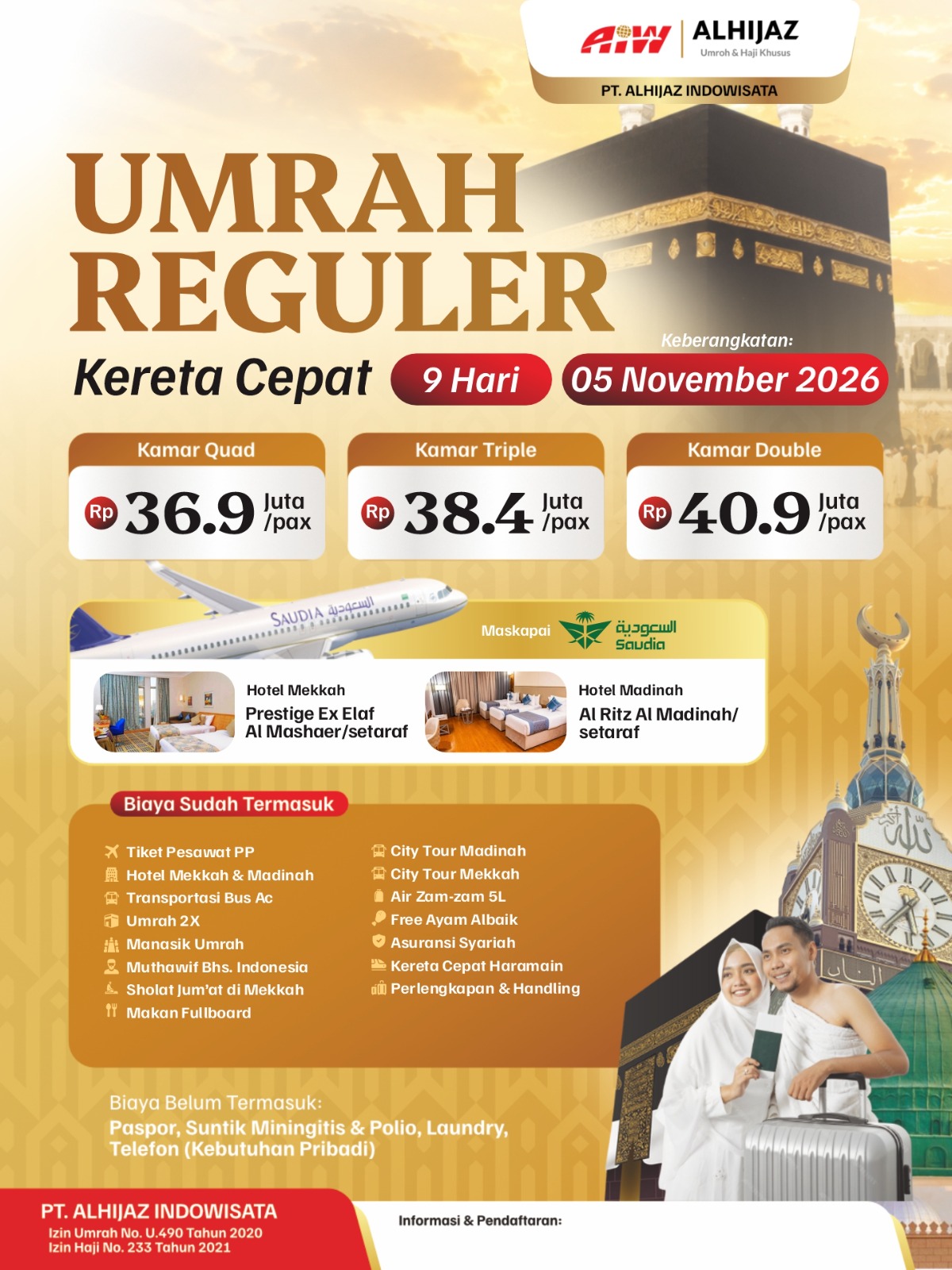 REGULER 9HR (KERETA CEPAT)