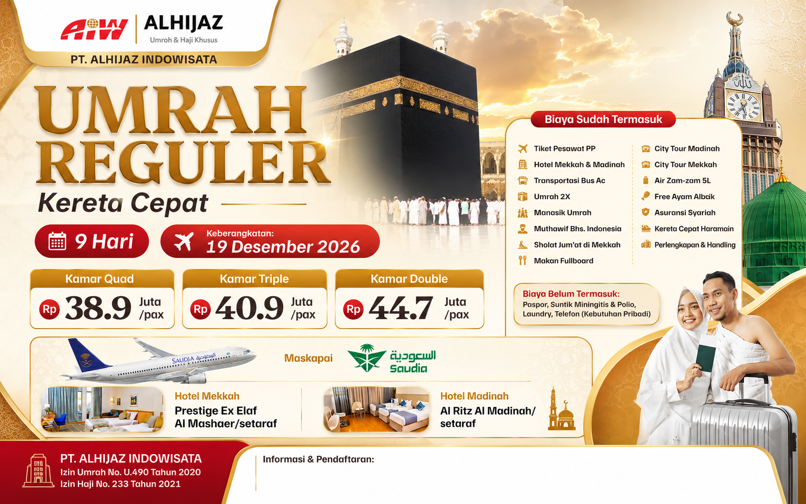 UMROH REGULER 9HR (KERETA CEPAT)