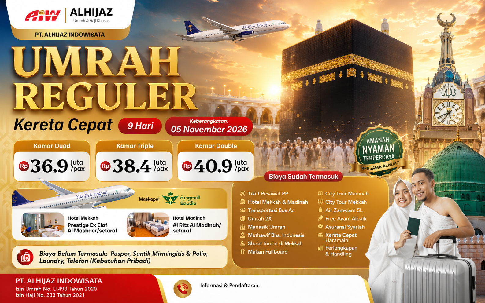 REGULER 9HR (KERETA CEPAT)
